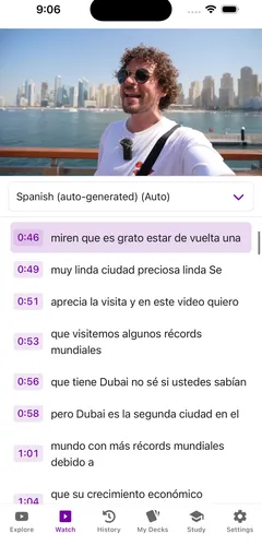 Watch videos along transcript